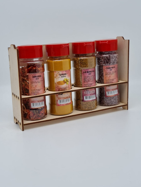 Ассорти специй из Сочи на подставке 4 банки 400гр Ассорти специй из Сочи на подставке 4 банки 400гр