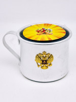 Подарочный набор с 23 февраля кружка с зеленым чаем из алюминия Герб России