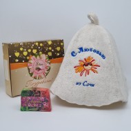 Набор для бани "С любовью из Сочи" с 8 марта