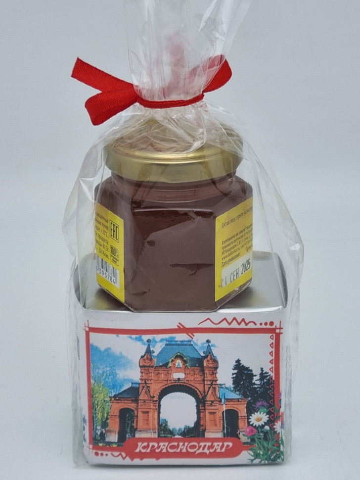 Чай черный ручной сбор 35гр + мед 50гр Краснодар