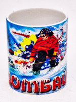 Кружка подарочная Домбай сноубордист