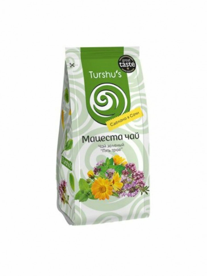 "Мацеста чай" зеленый байховый "Пять трав" 75гр