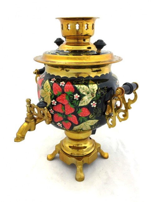 Самовар электрический с росписью 3 л Овальный №4