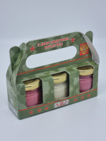 Подарочный набор с 23 февраля 3 мед микса с клюквой, малиной, клевер 150гр