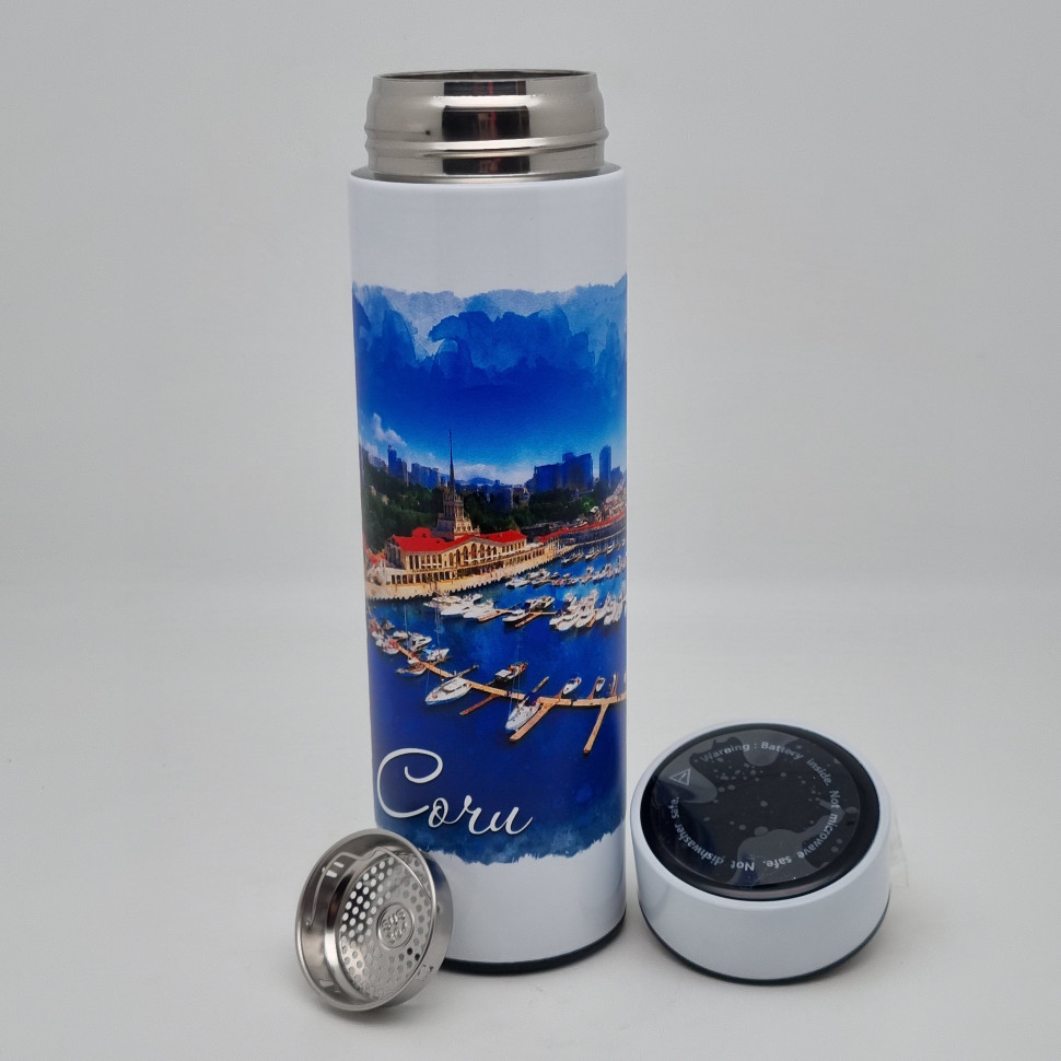 Термос с датчиком температуры Сочи №3