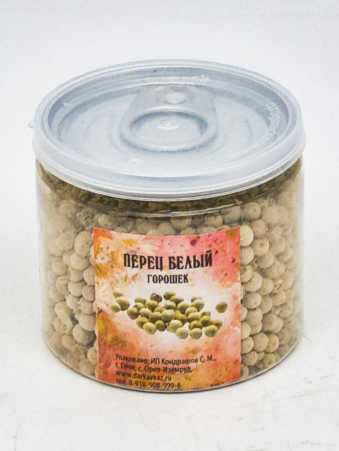 Перец белый горошек 60гр в пэт