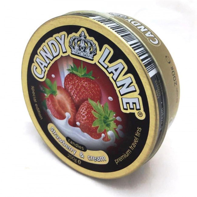 Фруктовые леденцы Клубника со сливками Candy Lane 200гр