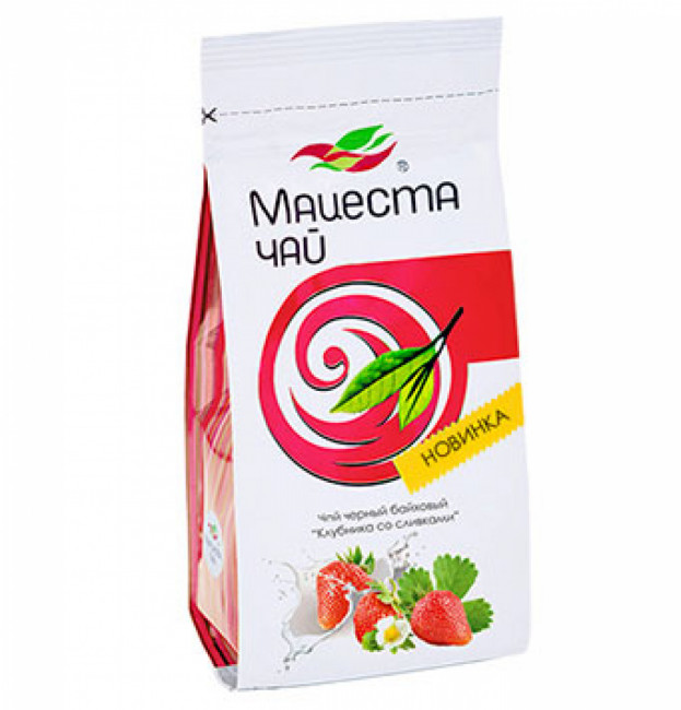 "Мацеста чай" черный байховый Клубника со сливками 75гр "Мацеста чай" черный байховый Клубника со сливками 75гр