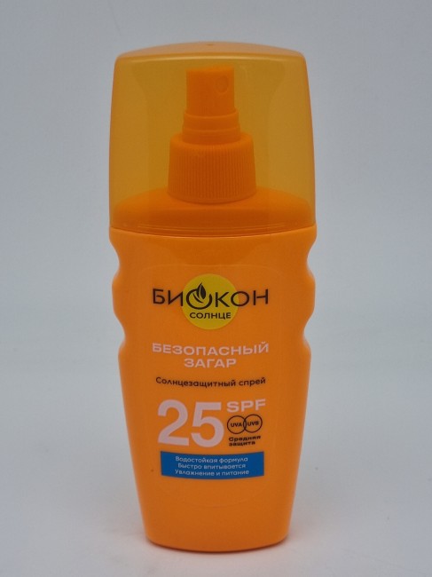 Биокон Спрей для безопасного загара SPF25 160мл Биокон Спрей для безопасного загара SPF25 160мл