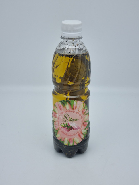 Масло подсолнечное для салатов с зеленой аджикой 500мл с 8 марта Масло подсолнечное для салатов с зеленой аджикой 500мл с 8 марта