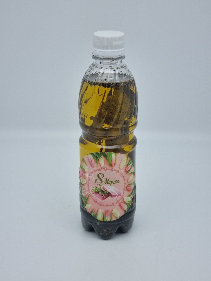 Масло подсолнечное для салатов с зеленой аджикой 500мл с 8 марта