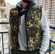 Жилет из натуральной овечьей шкуры «Камуфляж» (размер 60)