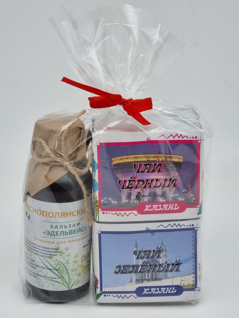 Набор чай черный р/с 35гр + чай зеленый р/с 40гр и бальзам Краснополянские травы Казань Набор чай черный р/с 35гр + чай зеленый р/с 40гр и бальзам Краснополянские травы Казань