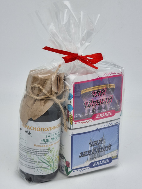 Набор чай черный р/с 35гр + чай зеленый р/с 40гр и бальзам Краснополянские травы Казань Набор чай черный р/с 35гр + чай зеленый р/с 40гр и бальзам Краснополянские травы Казань