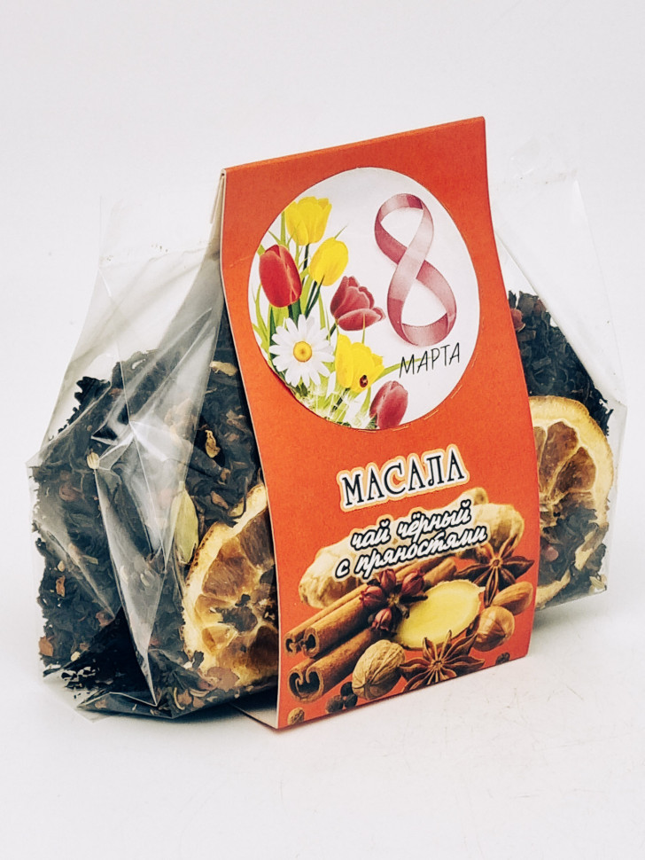 Подрок на 8 марта чай черный с добавками "Масала" 100гр