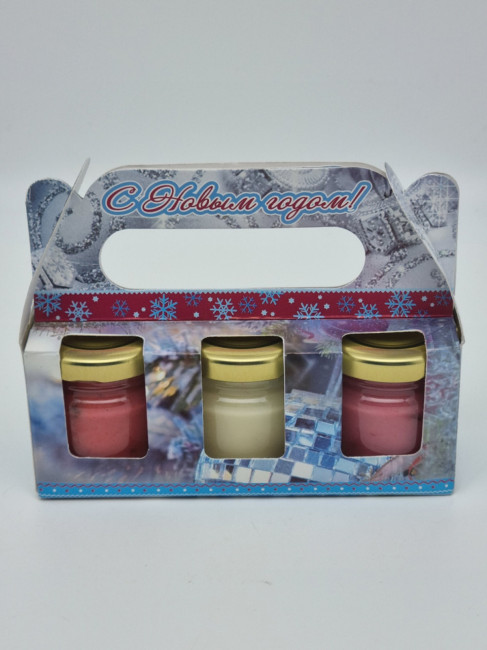 Набор Праздничный три меда с новым годом