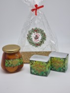 Набор чай черный, зеленый и варенье мандарин с новым годом Набор чай черный, зеленый и варенье мандарин с новым годом