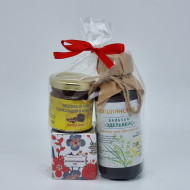 Чай краснополянский 15гр + мед 50гр и бальзам 125мл Чай краснополянский 15гр + мед 50гр и бальзам 125мл