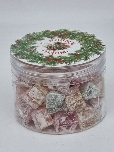 Рахат-лукум ассорти 200гр с новым годом Рахат-лукум ассорти 200гр с новым годом