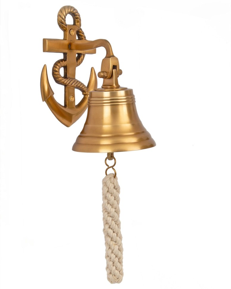 Рында античная 10см. диаметр на кронштейне "якорь"