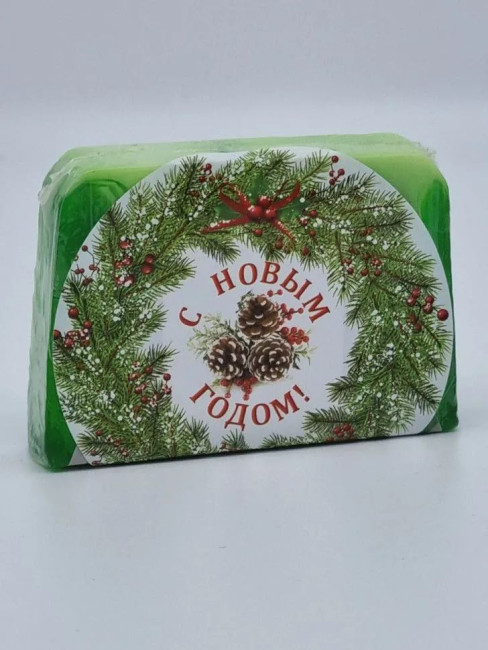 Мыло Золотая Мацеста "Кавказские травы с чистотелом" 100гр с новым годом