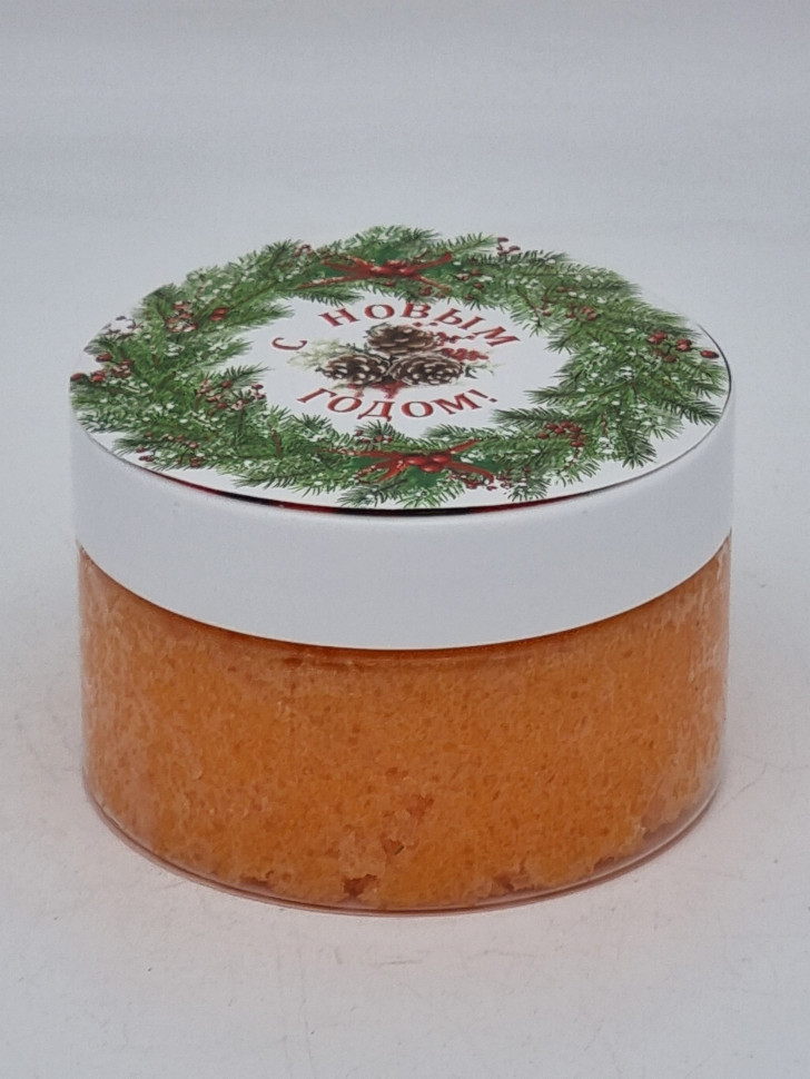 Скраб соляной натуральный Золотая Мацеста "Клубника" 300гр с новым годом