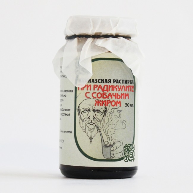 Мазь кавказский целитель При радикулите с собачьим жиром 30мл стекло