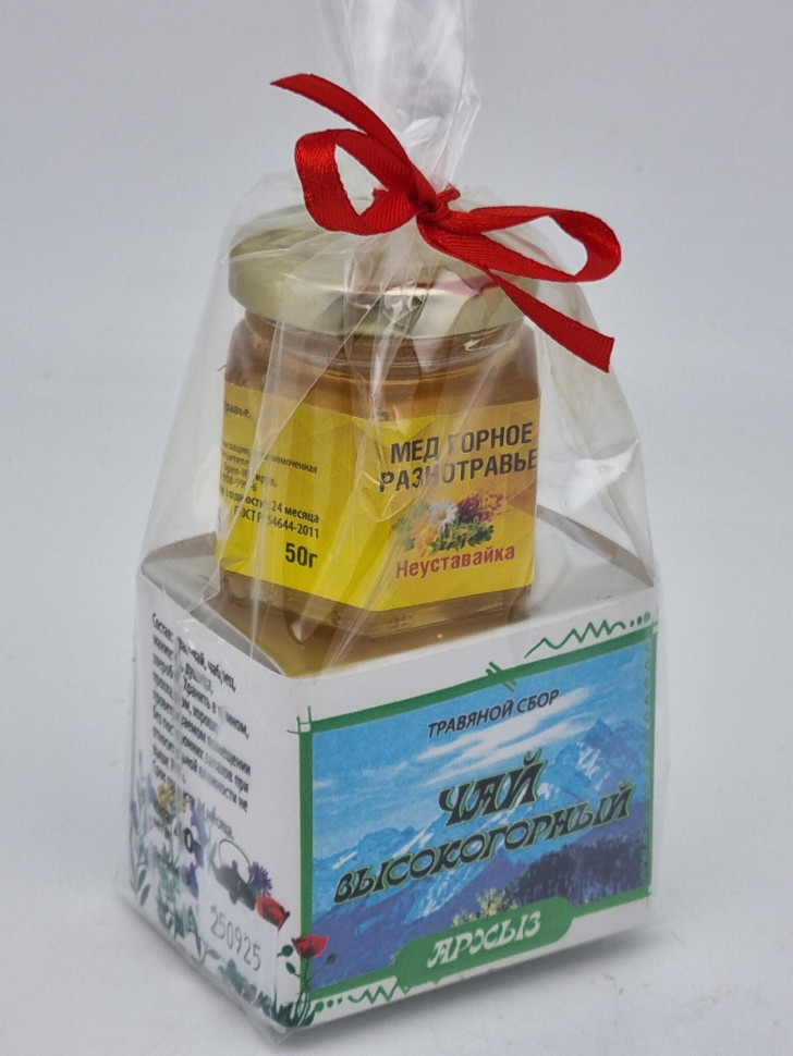 Краснополянский чай "Высокогорный" 40гр +мед 50гр Архыз