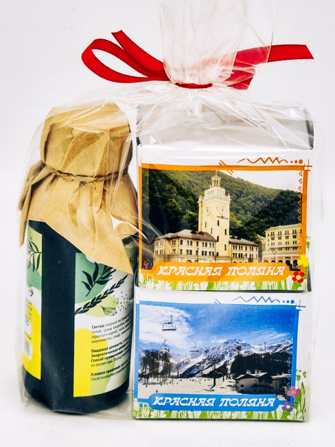 Набор Красная поляна чай перевальный 40гр+чай высокогорный 40гр и бальзам Краснополянские травы Набор Красная поляна чай перевальный 40гр+чай высокогорный 40гр и бальзам Краснополянские травы