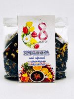 Подарок на 8 марта чай черный с добавками "Мартиника" 100гр