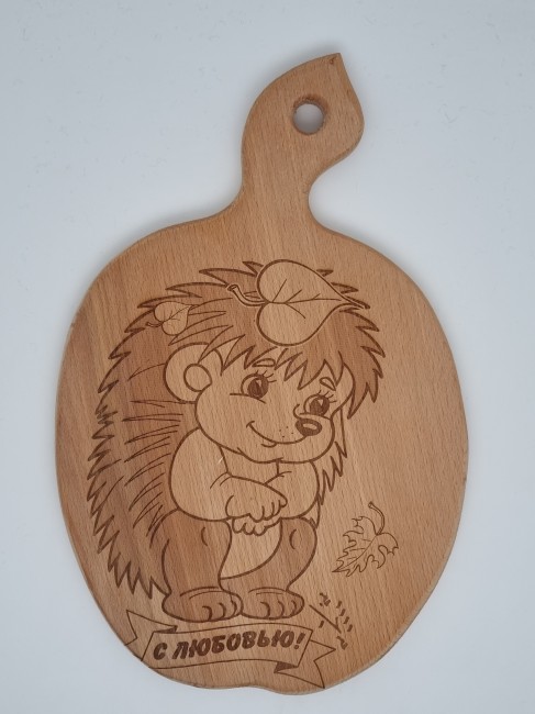 Доска разделочная буковая яблоко С любовью