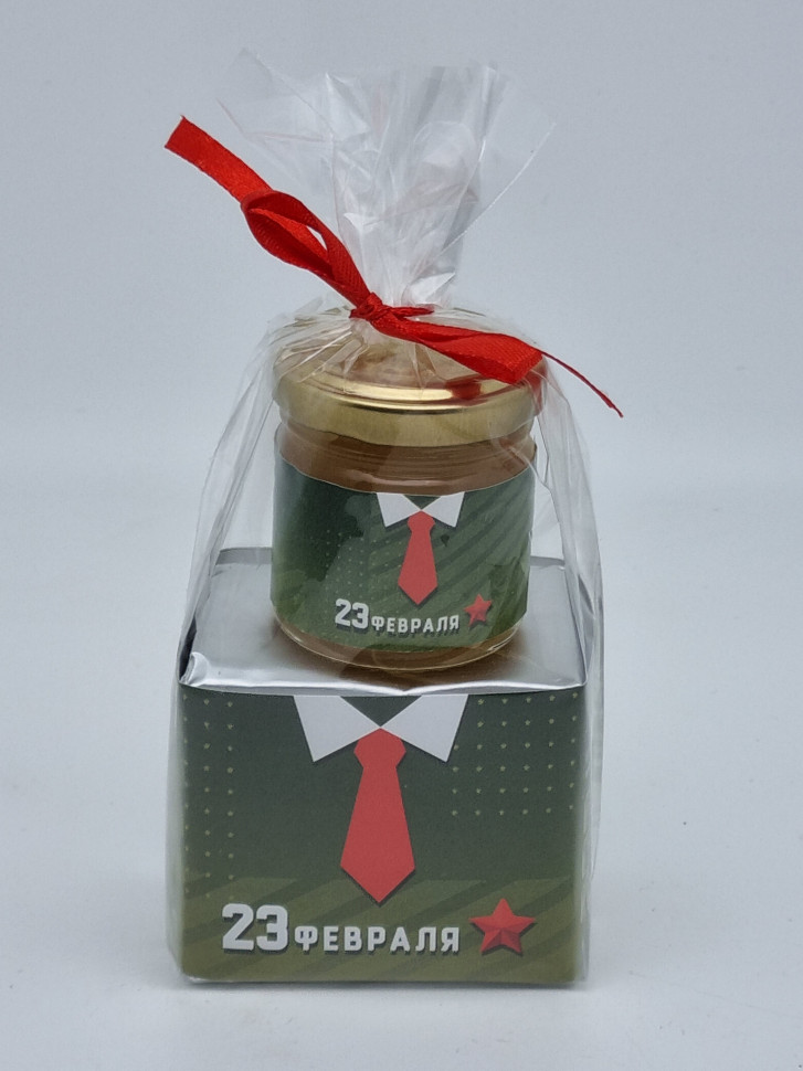 Подарочный набор с 23 февраля Краснополянский чай "Высокогорный" 40гр и мед 50гр