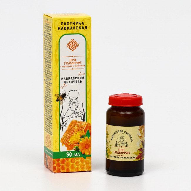 Мазь Кавказский целитель При геморрое Стекло 30мл