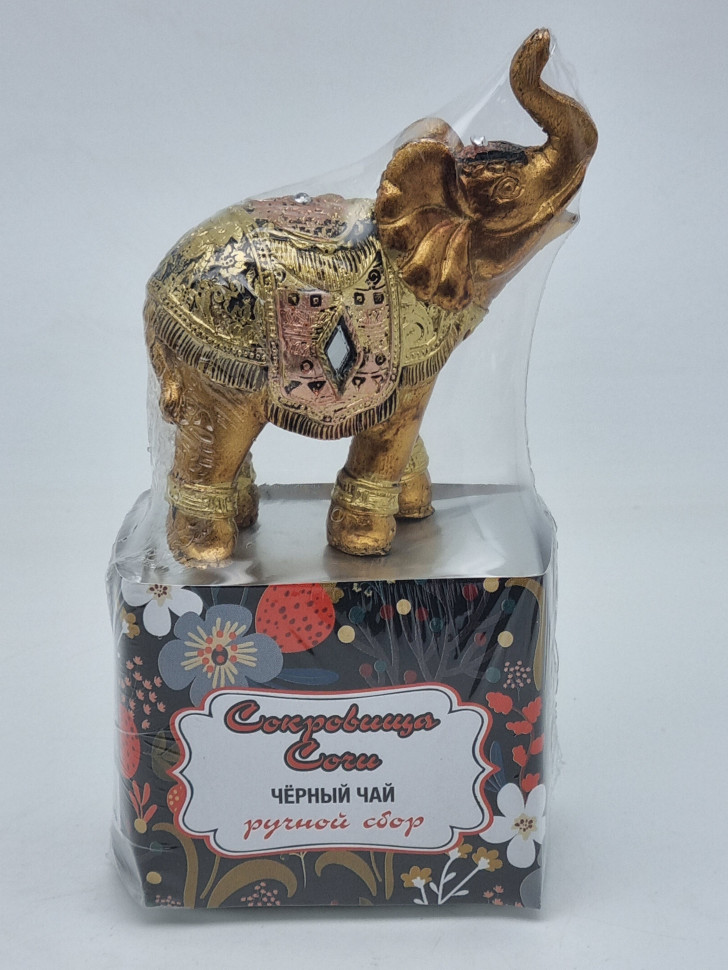 Чай черный ручной сбор 35гр с сувениром слон