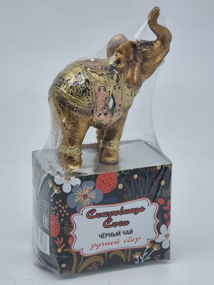 Чай черный ручной сбор 35гр с сувениром слон