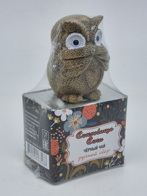 Чай черный ручной сбор 35гр с сувениром сова